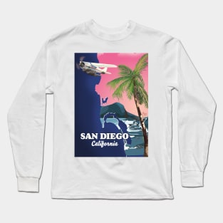 San Diego california map Long Sleeve T-Shirt